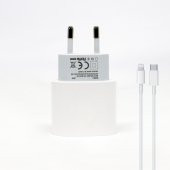 Cayka İphone 12 20W PD Hızlı Şarj Adaptörü 1m Lightning Kablo Şarj Set - 1
