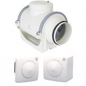 TD Evo 100 Reb-1 Hız Anahtarlı 210 m3/h Soler Palau Kademeli Yuvarlak Havalandırma Fanı - 1