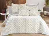 Brillance Çift Kişilik Yatak Örtüsü Krem Gri thumbnail 1