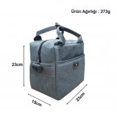 Termo Termal Kol Çantası 8 Litre Termos Çanta Buzluk Gri - 2