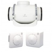 TD Evo 125 Reb-1 Hız Anahtarlı 310 m3/h Soler Palau Kademeli Yuvarlak Havalandırma Fanı - 1