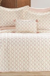 Brillance Çift Kişilik Yatak Örtüsü Krem Pudra thumbnail 2