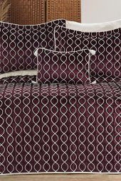 Brillance Çift Kişilik Yatak Örtüsü Mürdüm thumbnail 2