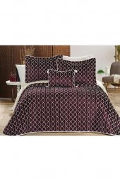 Brillance Çift Kişilik Yatak Örtüsü Mürdüm thumbnail 3