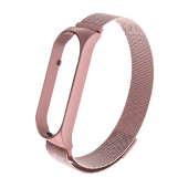 Xiaomi Mi Band 5 Band 6 Uyumlu Mıknatıslı Metal Hasır Kordon Kayış - 4