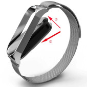 Xiaomi Mi Band 5 Band 6 Uyumlu Mıknatıslı Metal Hasır Kordon Kayış - 6