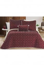 Brillance Çift Kişilik Yatak Örtüsü Bordo - 3