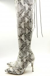 Yılan Derisi Kadın Çizme - 1