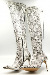 Yılan Derisi Kadın Çizme - 2