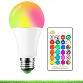Uzaktan Kumandalı Rgb Led Ampul 9 Watt 16 Renk Led Rgb Ampul - 1