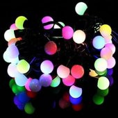 Yılbaşı Boncuk Led Işık Rgb Fişli-Doğum Günü Parti Dekor Ağaç Süs - 1