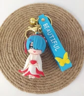 Anime Rem Re Zero Karakter Figür Silikon Anahtarlık Çanta Süsü Oyuncak 13218 - 1