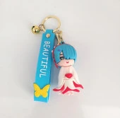 Anime Rem Re Zero Karakter Figür Silikon Anahtarlık Çanta Süsü Oyuncak 13218 - 3