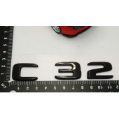 C 32 Bagaj Parlak Siyah ABS 3M 3D Yazı Logo - 5