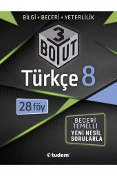8. Sınıf LGS Türkçe 3 Boyut 28 Föy Tudem Yayınları - 1