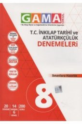 Gama Okul Yayınları 8. Sınıf T.C. İnkılap Tarihi ve Atatürkçülük Denemeleri - 1