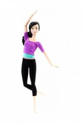 Barbie Sonsuz Hareket Bebeği, Siyah Saçlı - Siyah Taytlı DHL84 - 1