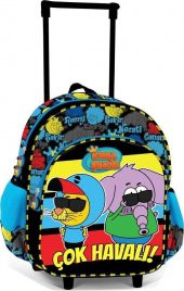 Kral Şakir Çok Havalı! Erkek Çocuk Çekçekli Anaokulu Çantası thumbnail 1