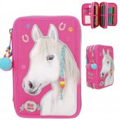 Top Model Miss Melody Triple Pencil Case Pink 3 Katlı Dolu Kalem Kutu - 1