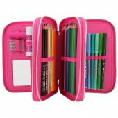 Top Model Miss Melody Triple Pencil Case Pink 3 Katlı Dolu Kalem Kutu - 3