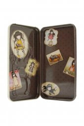 Santoro Gorjuss Teneke Kalem Kutu - Vacation Ruby Yellow - 3