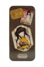 Santoro Gorjuss Teneke Kalem Kutu - Vacation Ruby Yellow - 4