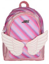 Miss Mirella Kanatlı Simli Lüks İlkokul ve Günlük Sırt Çantası - Kız Çocuk - Pembe thumbnail 1