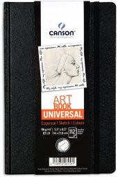 Canson Art Book Universal Sert Kapak Eskiz Defteri 96gr 14x21,6cm 112 Yaprak - 1