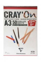 Cray`On Çizim Blok A3 Yandan Spiralli 120 gr. 50 Yaprak - 1