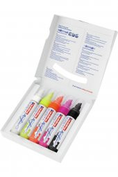 Edding 5000 Kalın Uçlu Akrilik Markör 5’Li Paket (Fosforlu)  5-10 Mm’Lik Kesik Uç thumbnail 1