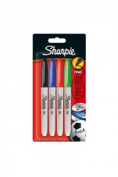 Sharpie Fine Permanent Markör Standart Renkler 4Lü - 1