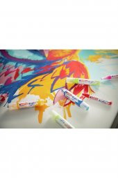 Edding 5300 İnce Uçlu Akrilik Markör - Fosforlu-Pembe - 1-2 Mm’Lik İnce Yuvarlak Uç thumbnail 3