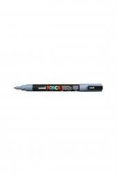 Uni Posca Su Bazlı Poster Markörü 0.9-1.3 Mm Kurşun Gri PC-3M thumbnail 1