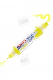 Edding 5400 Akrilik 3D Double Liner - Fosforlu-Sarı - 2-3, 5-10 Mm’Lik 2 Başlık - 1