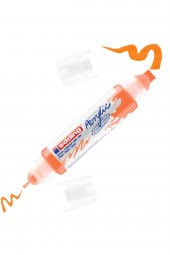 Edding 5400 Akrilik 3D Double Liner - Fosforlu-Turuncu - 2-3, 5-10 Mm’Lik 2 Başlık - 1