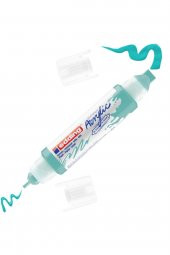 Edding 5400 Akrilik 3D Double Liner - Parlak Turkuaz - 2-3, 5-10 Mm’Lik 2 Başlık - 1