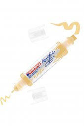 Edding 5400 Akrilik 3D Double Liner - Pastel-Sarı - 2-3, 5-10 Mm’Lik 2 Başlık thumbnail 1