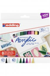Edding Kolay Başlangıç Seti - 8’Li Akrilik Markör Seti (Nordic), thumbnail 5