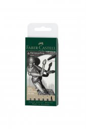 Faber Castell Pitt Artist Pen 6lı Siyah - 1