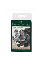 Faber Castell Pitt Artist Pen 8li, Siyah Ve Gri Tonları(2022) thumbnail 1