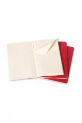 Moleskine 3Lü Cahier Düz Defter Karton Kapak L Boy Kırmızı thumbnail 2