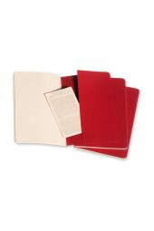 Moleskine 3Lü Cahier Düz Defter Karton Kapak L Boy Kırmızı thumbnail 4