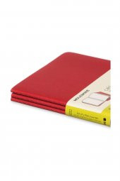 Moleskine 3Lü Cahier Düz Defter Karton Kapak L Boy Kırmızı thumbnail 5