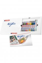 Edding Akrilik Markör Yaratıcı Set  Mix Kalem + Resim Defteri 12 Renk - 1