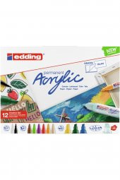 Edding Akrilik Markör Yaratıcı Set  Mix Kalem + Resim Defteri 12 Renk - 2