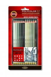 Koh-I-Noor Artist´s 12li Gri Line Kuru Boya Kalem Seti 3822 thumbnail 1
