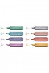 Faber-Castell 46 Metalik Renkler Fosforlu Kalem 8li - 1