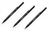 Uni Pin Teknik Çizim Kalemi 0.8 Mm Siyah 3 Adet - 1