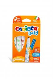 Carioca Jumbo Bebek Süper Yıkanabilir Keçeli Boya Kalemi 6Lı +2 Yaş - 1