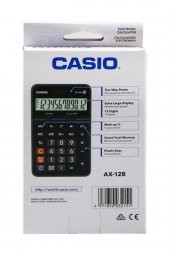 Casio AX-12 B MASA ÜSTÜ HESAP MAKİNASI 12 HANE - 3